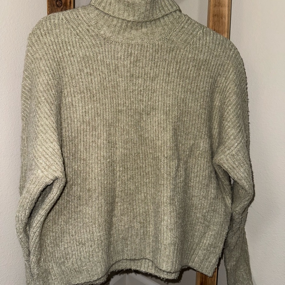 Cozy Women's Sweater in light sage green